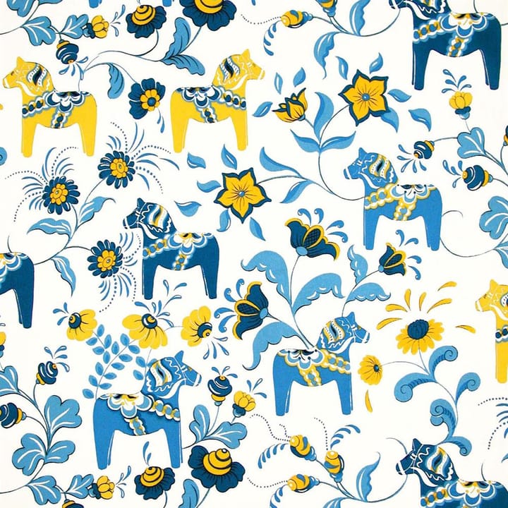 Leksand ファブリック - blue-yellow - Arvidssons Textil | アルビットソン