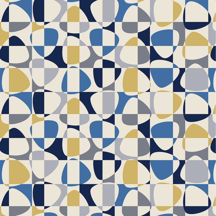 Mosaik ファブリック - blue - Arvidssons Textil | アルビットソン