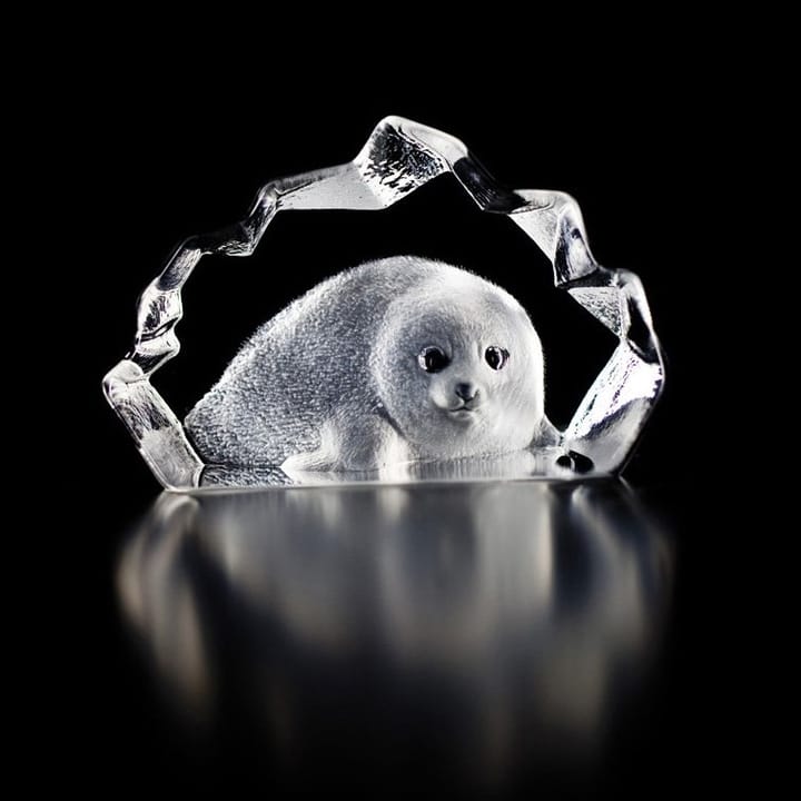 Wildlife Seal スカルプチュア - glass - Målerås Glasbruk