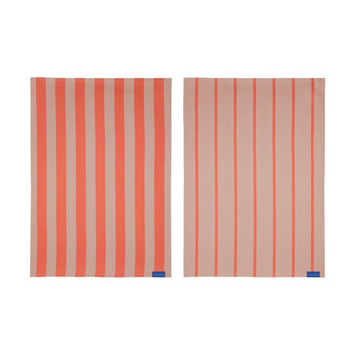 Stripes キッチンタオル 50x70 cm 2枚セット - Latte - Mette Ditmer | メッテ ディトマー