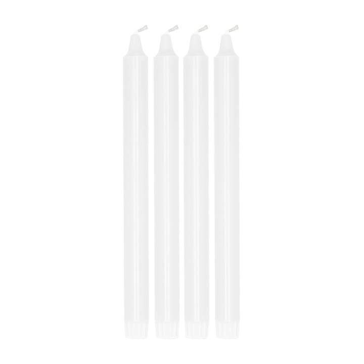 Ambiance テーパードキャンドル 4本セット 27 cm - White - Scandi Essentials | スカンジエッセンシャルズ