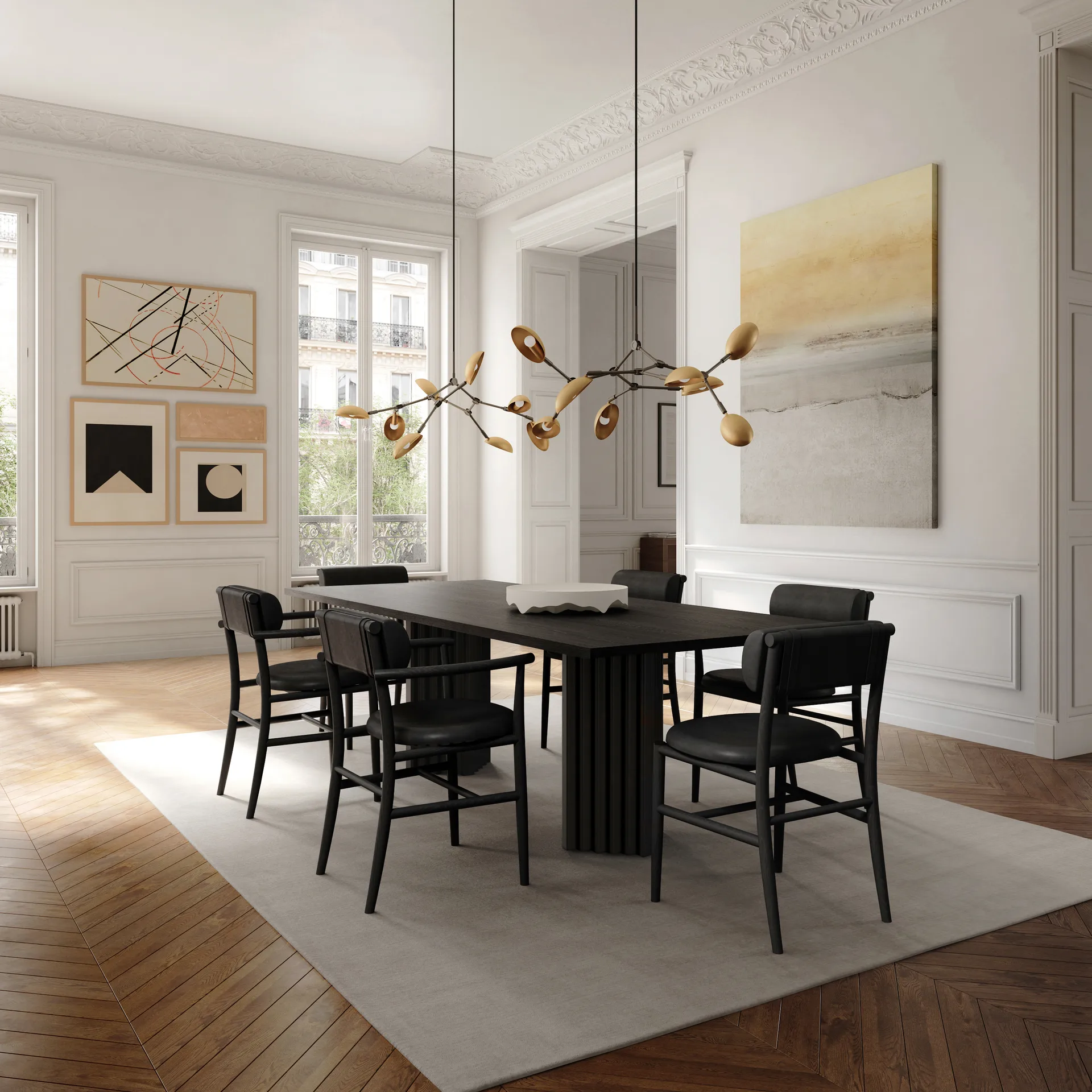 Arc ダイニングテーブル 95x250 cm, Coffee black oak 101 Copenhagen