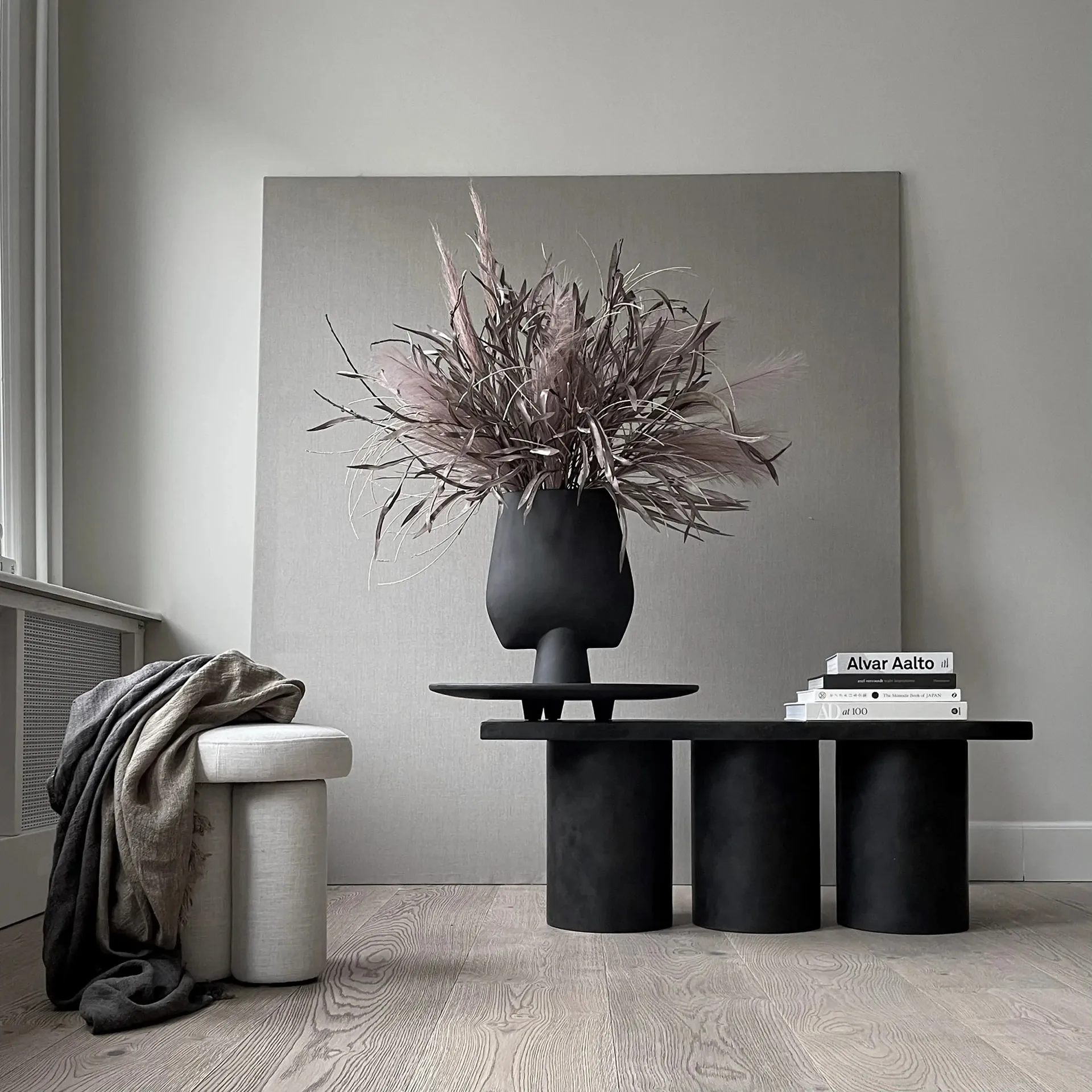 Big Foot スツール リネン, White chalk 101 Copenhagen