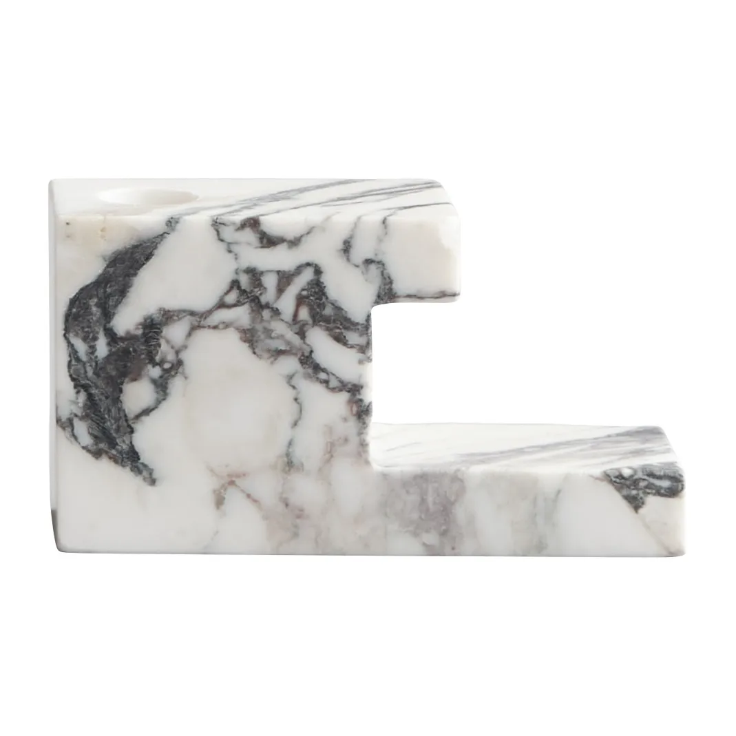 Brick low キャンドルホルダー 7.5x14 cm, Calacatta 101 Copenhagen