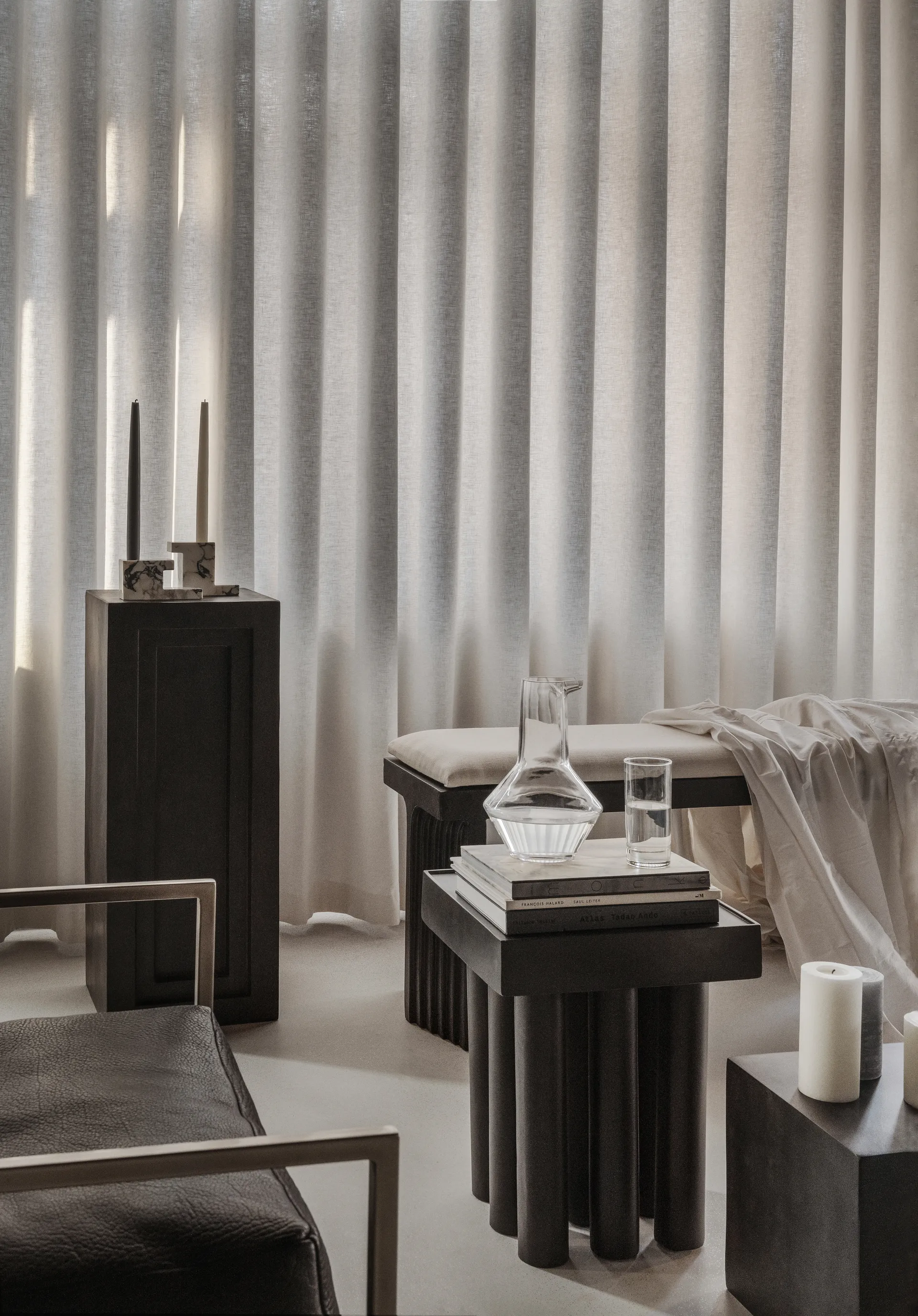 Brick low キャンドルホルダー 7.5x14 cm, Calacatta 101 Copenhagen