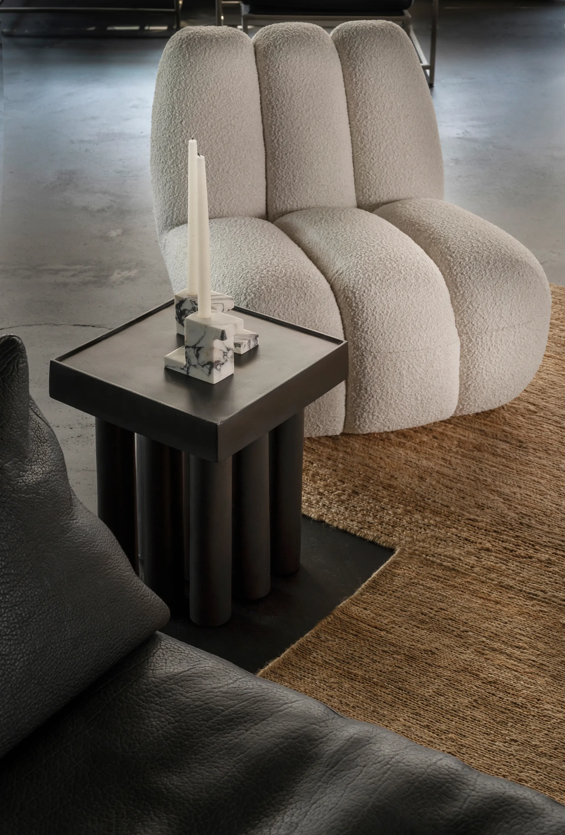 Brick low キャンドルホルダー 7.5x14 cm, Calacatta 101 Copenhagen