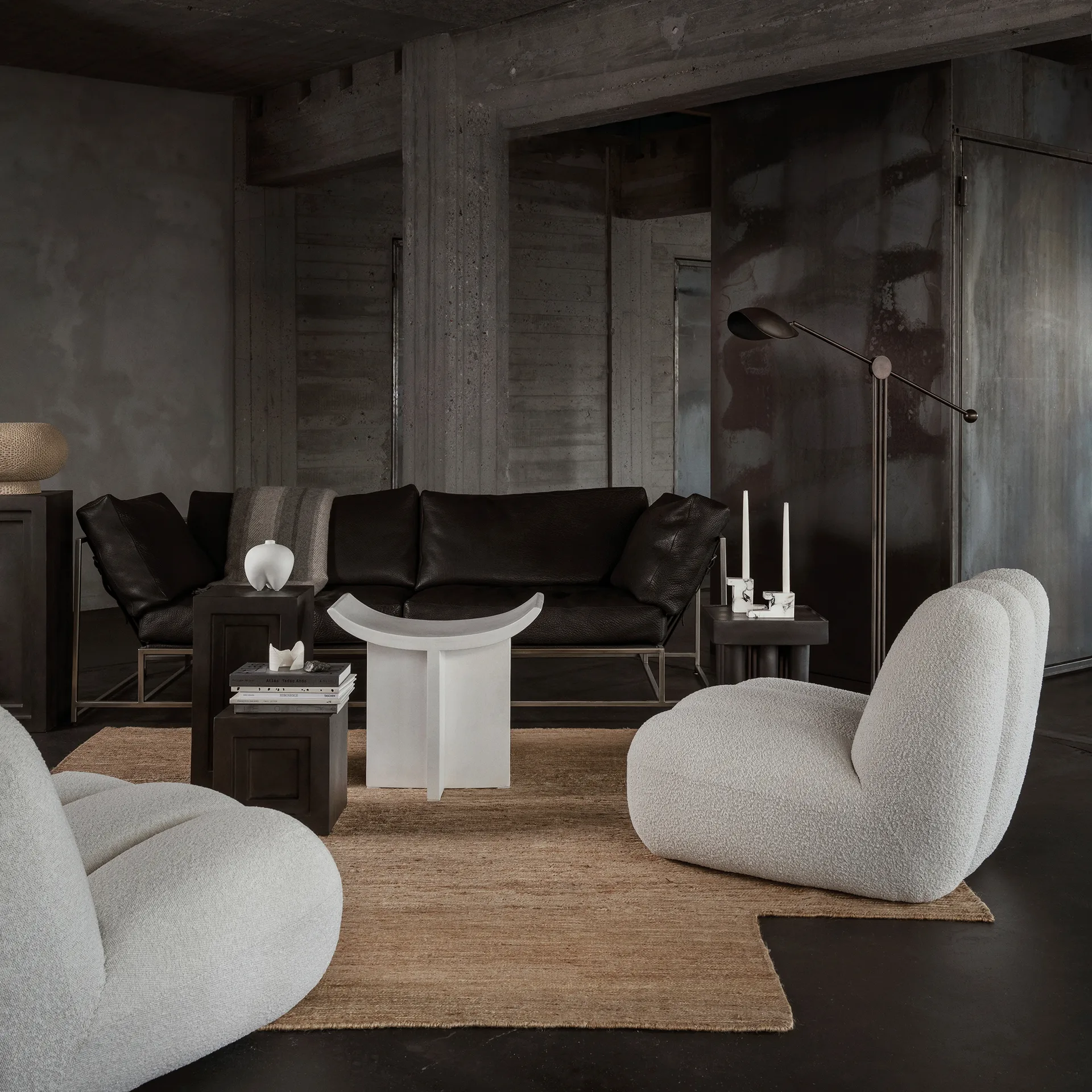 Brutus スツール 50x60 cm, Bone White 101 Copenhagen