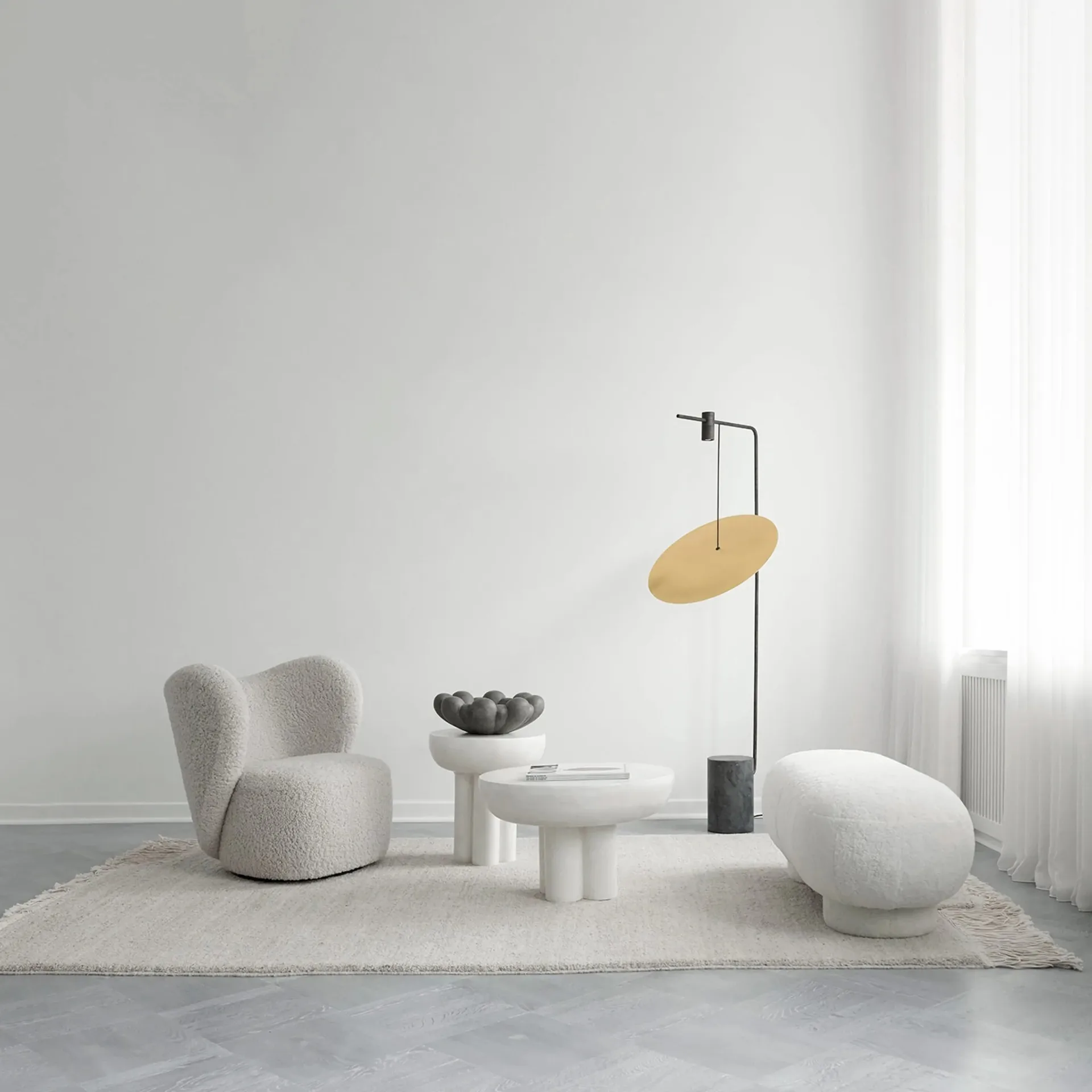 Crown サイドテーブル tall Ø45 cm, Bone white 101 Copenhagen