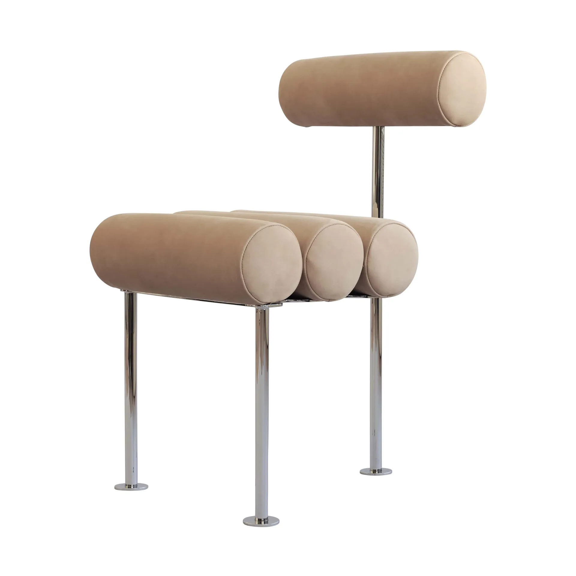 Hiro ダイニングチェア, Stainless steel-nubuck 101 Copenhagen