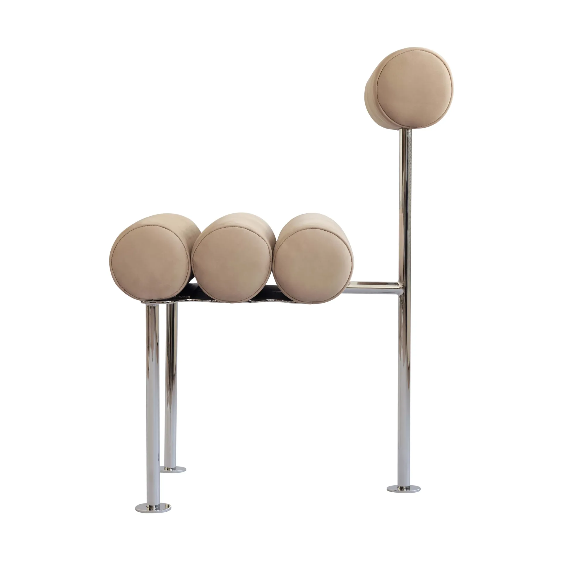 Hiro ダイニングチェア, Stainless steel-nubuck 101 Copenhagen