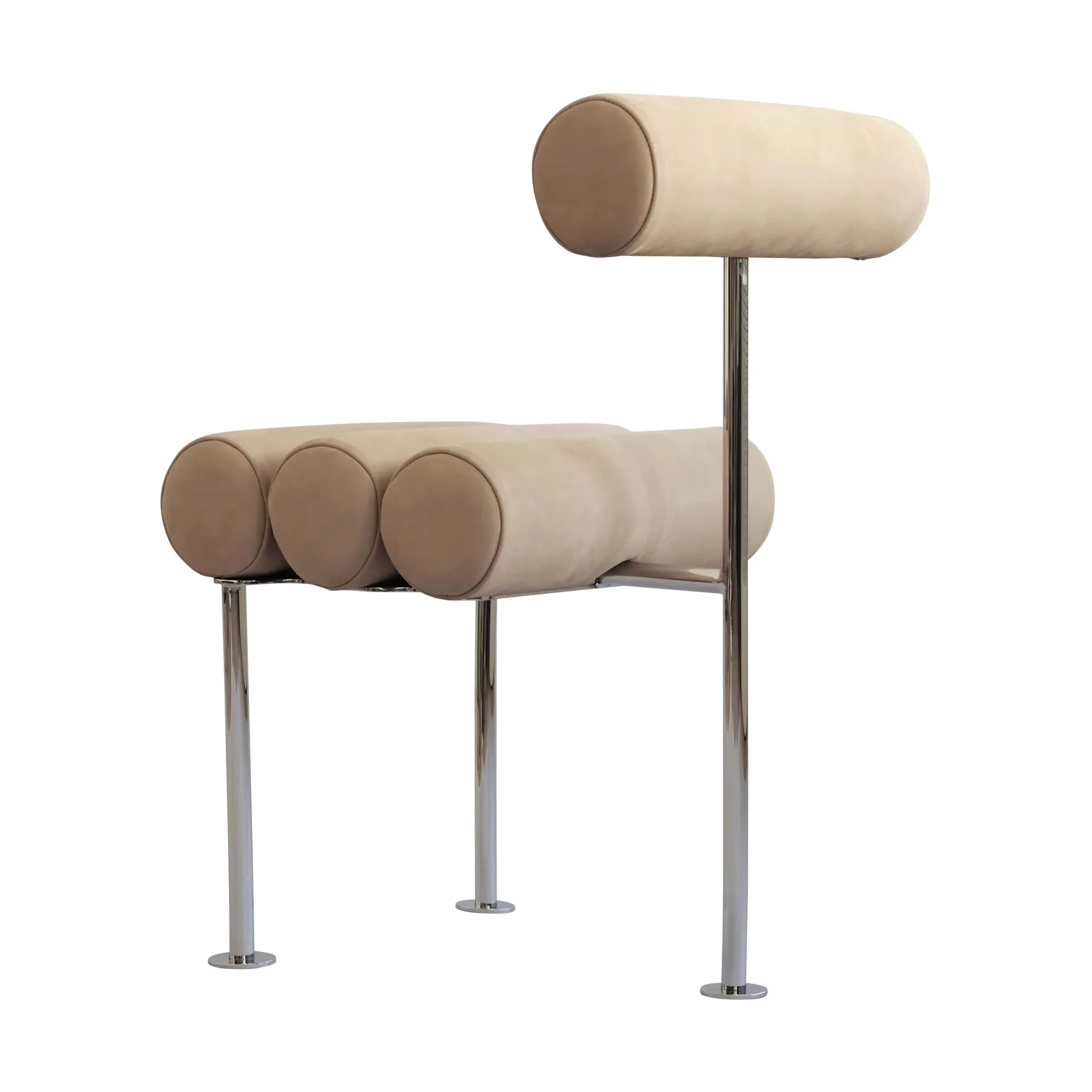 Hiro ダイニングチェア, Stainless steel-nubuck 101 Copenhagen