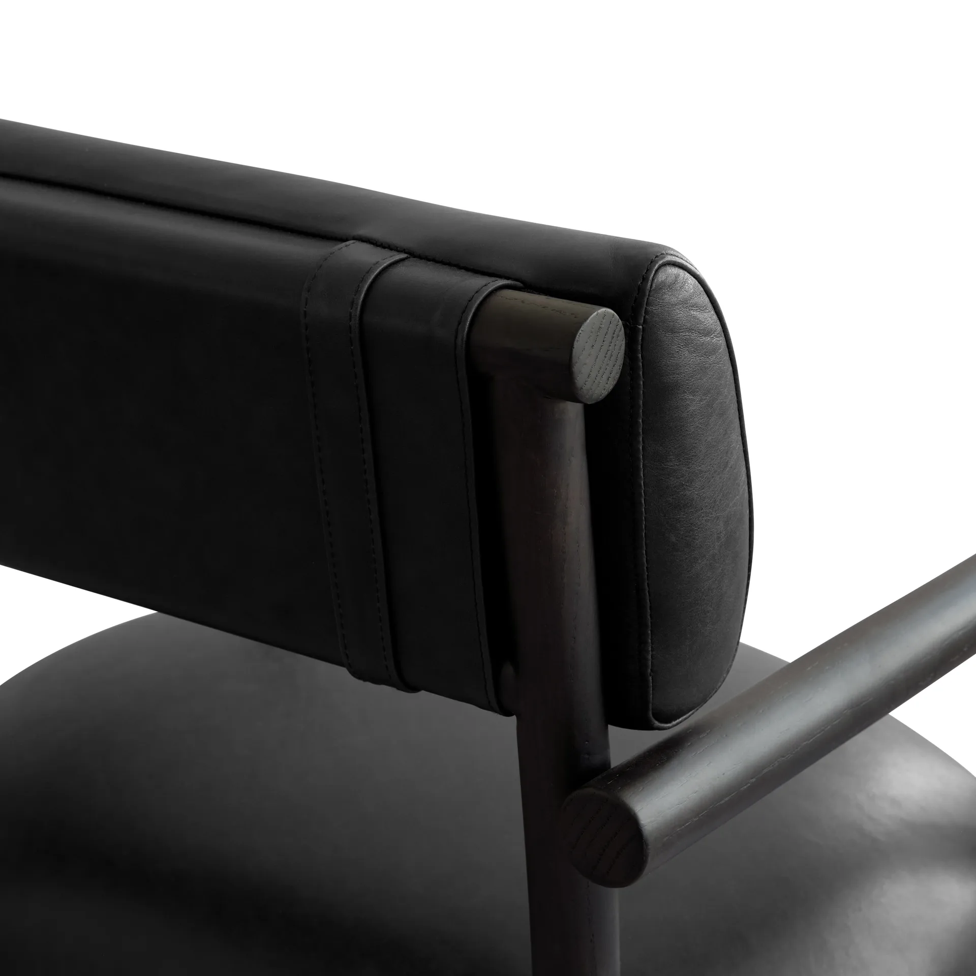 Nama ラウンジチェア, Aniline leather black 101 Copenhagen