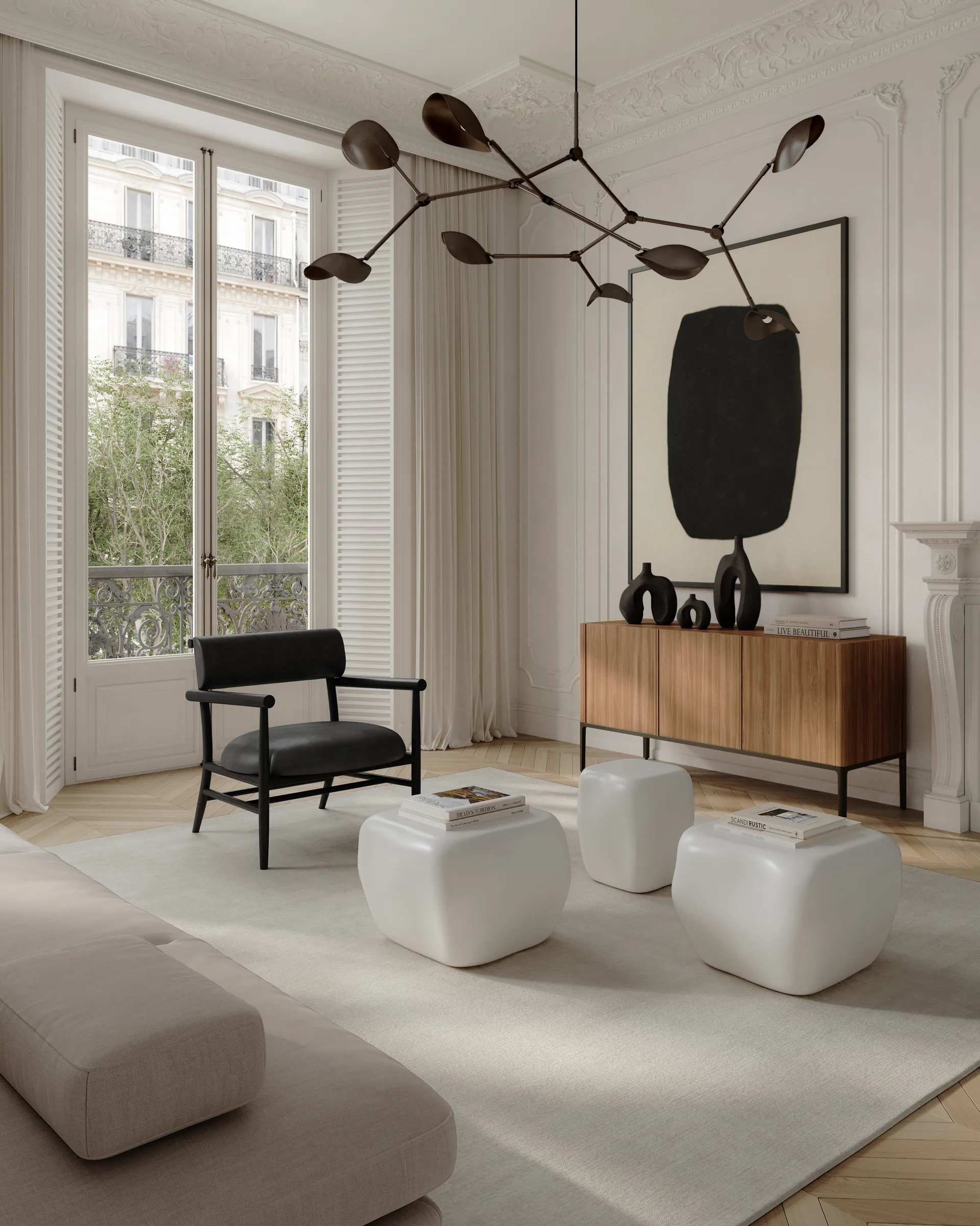 Nama ラウンジチェア, Aniline leather black 101 Copenhagen