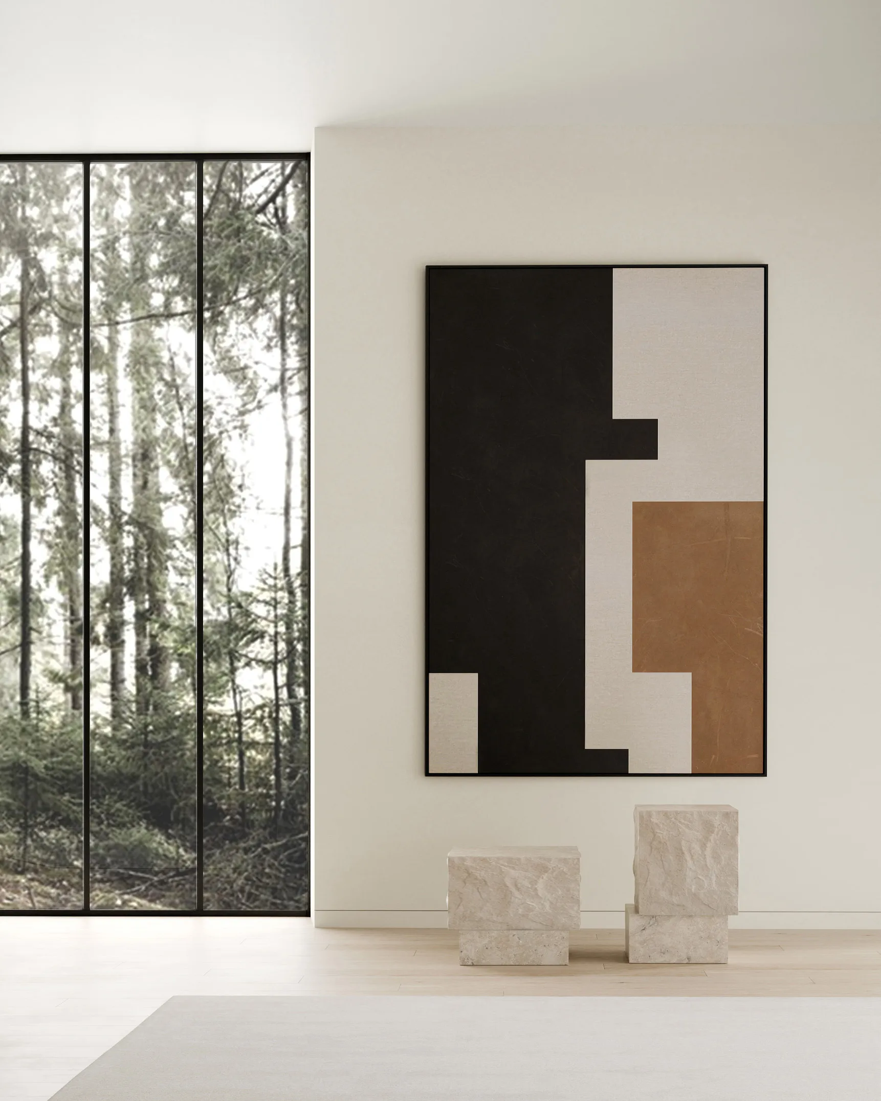 Temple サイドテーブル low 42x40 cm, Chrome-limestone 101 Copenhagen