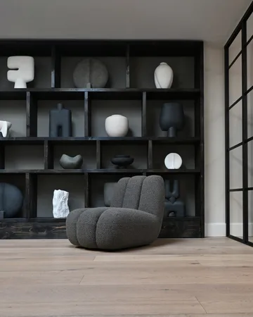 Toe ラウンジチェア bouclé - Deep taupe - 101 Copenhagen