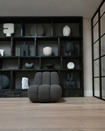 Toe ラウンジチェア bouclé - Deep taupe - 101 Copenhagen