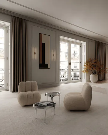 Toe ラウンジチェア bouclé - Smoked sand - 101 Copenhagen