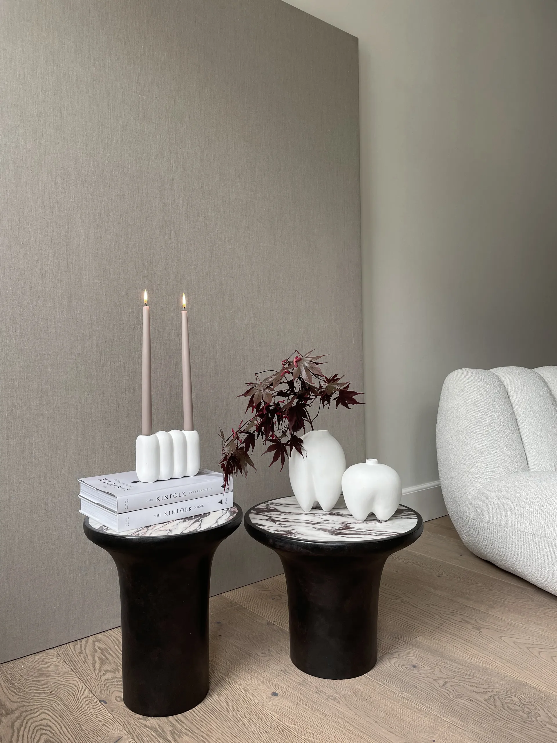 Tube キャンドルホルダー Bone white, 11x14.5 cm 101 Copenhagen