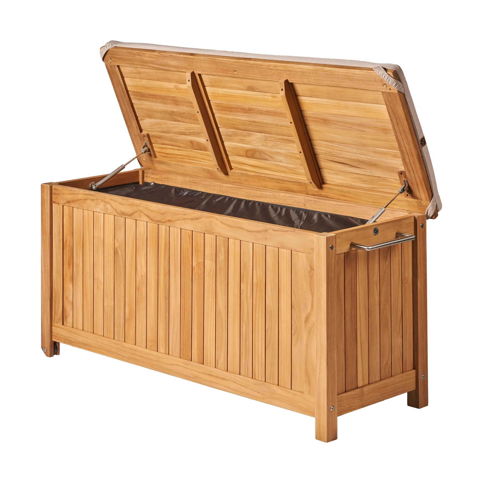 Bjärknäs クッションボックス 車輪付き S 130x50x60 cm, Teak 1898