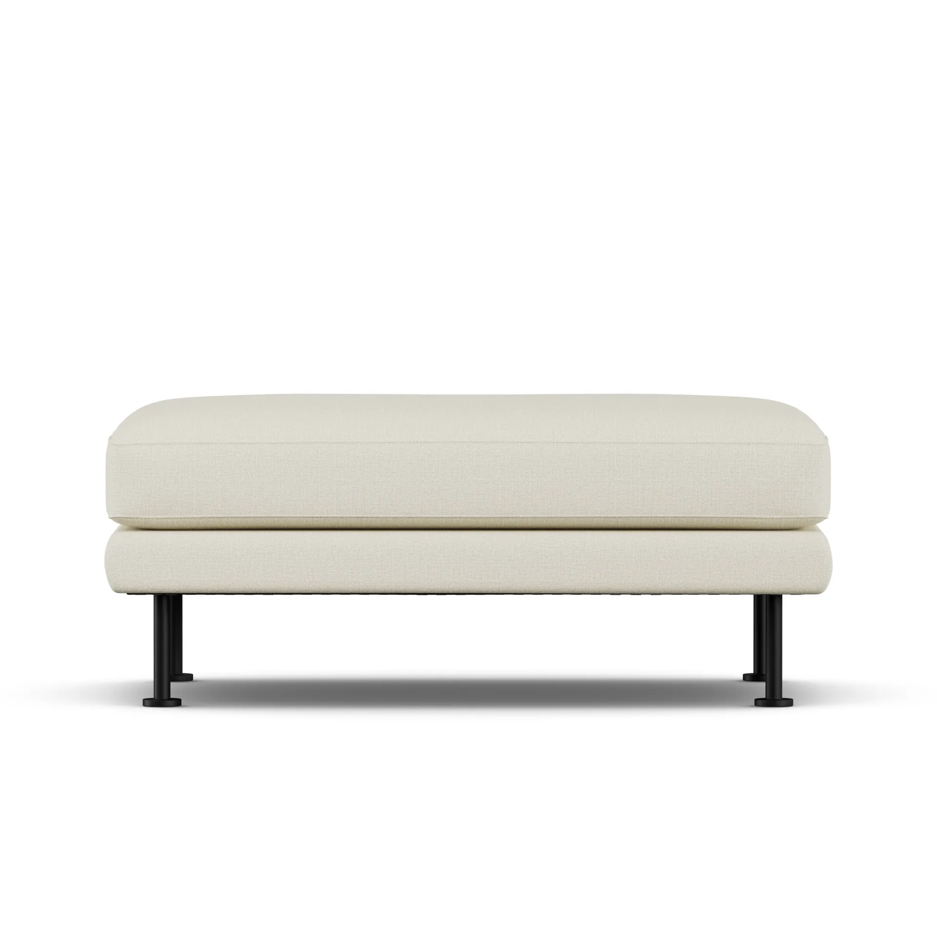 Bredhult フットスツール, Oslo Nature 1540-black steel 1898