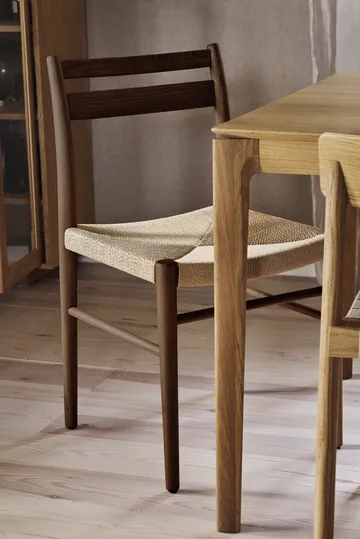 Fridhem ダイニングチェア - Smoked lacquered oak-natural woven - 1898