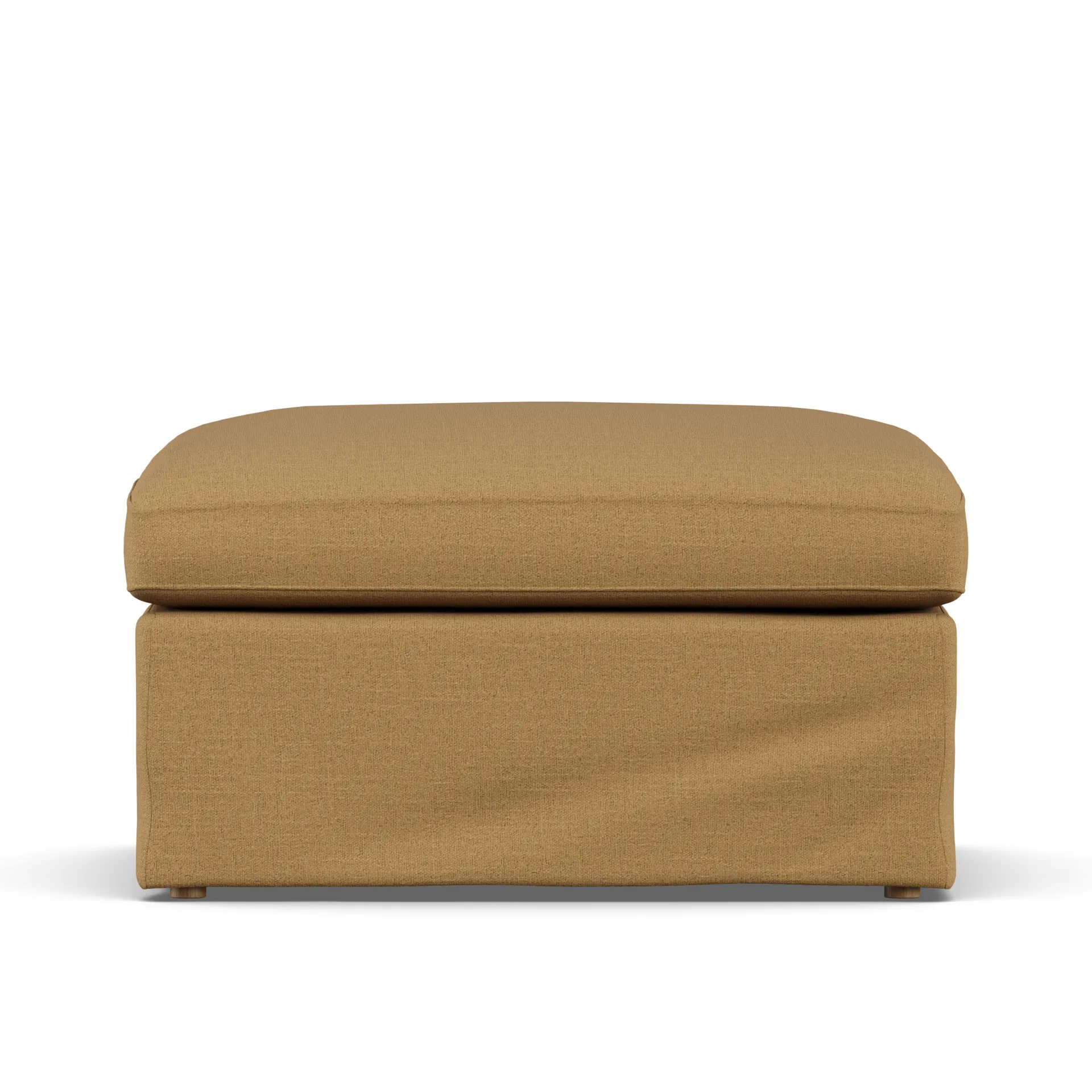 Linnevik フットスツール, Same Ochre 6676-white-oiled oak, with skirt 1898