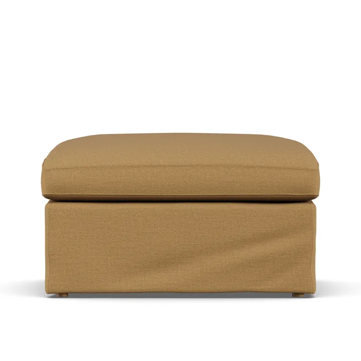 Linnevik フットスツール - Same Ochre 6676-white-oiled oak, with skirt - 1898