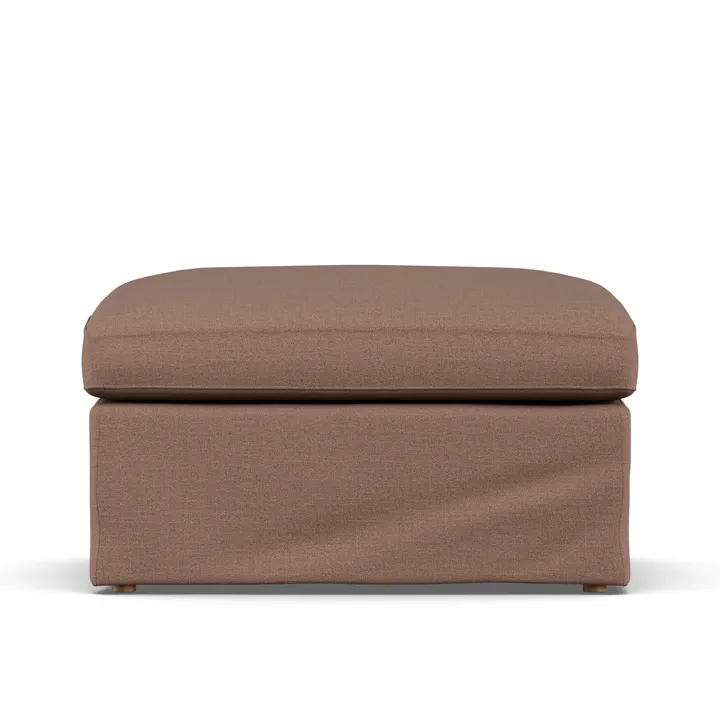 Linnevik フットスツール - Same Rust 6675-white-oiled oak, with skirt - 1898