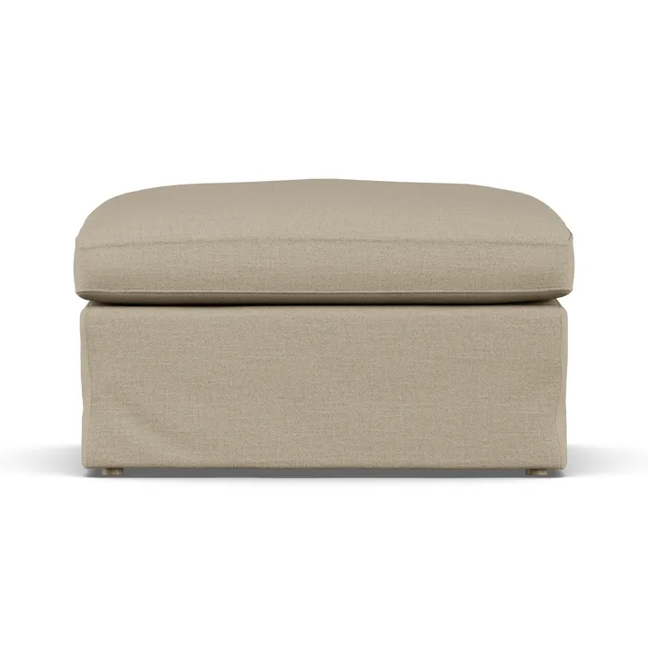 Linnevik フットスツール - Same Sand 6672-white-oiled oak, with skirt - 1898
