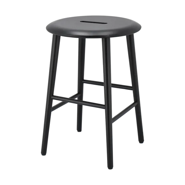 Norrabo ラウンド スツール 53 cm - Black lacquered oak, Ø38x53 cm - 1898