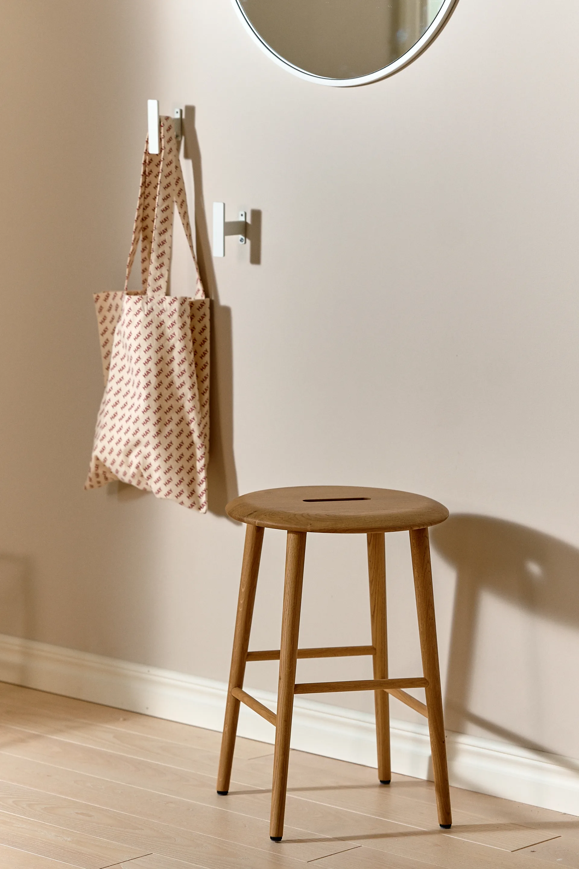 Norrabo スツール 53 cm, Natural lacquered oak 1898