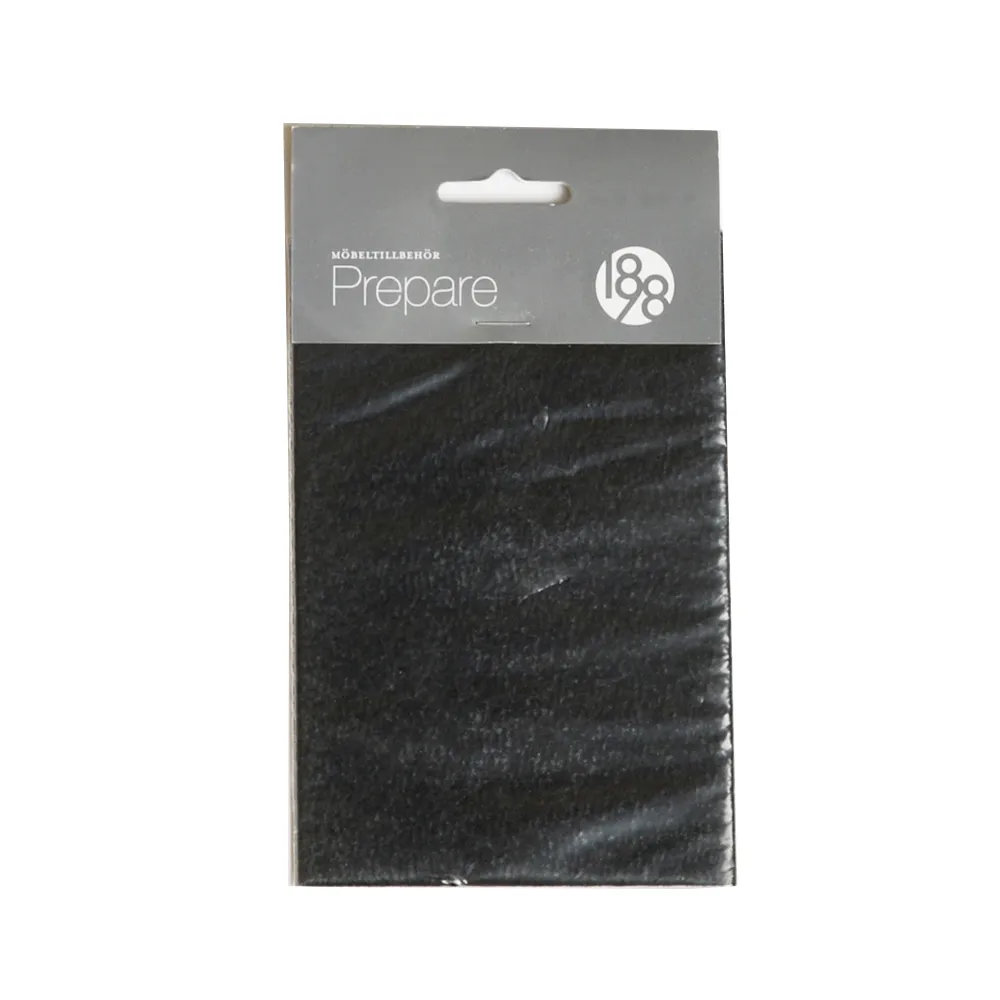 Prepare furniture フロア保護, Black, self-adhesive felt piece 100x150 mm 1898