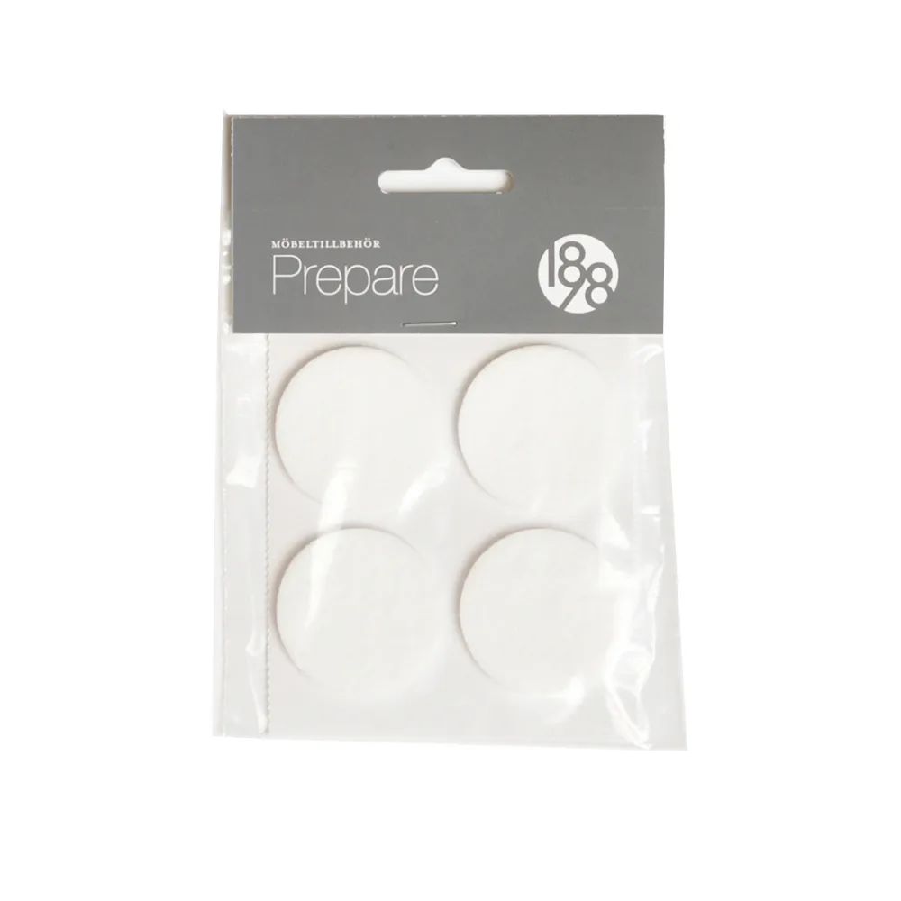 Prepare furniture フロア保護, White, self-adhesive felt, ø38 mm, 4 pcs 1898