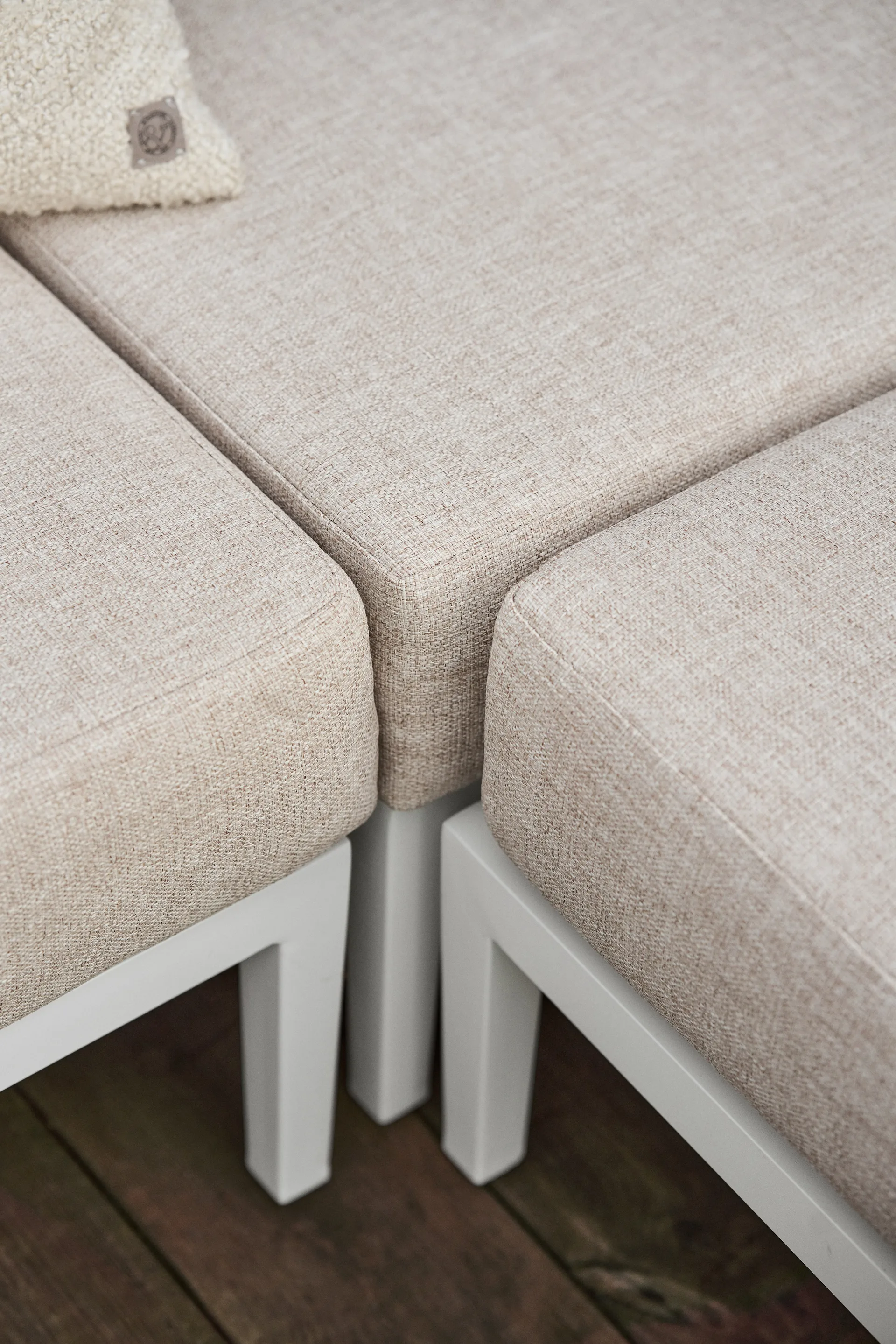 Santander フットスツール, White-beige 1898