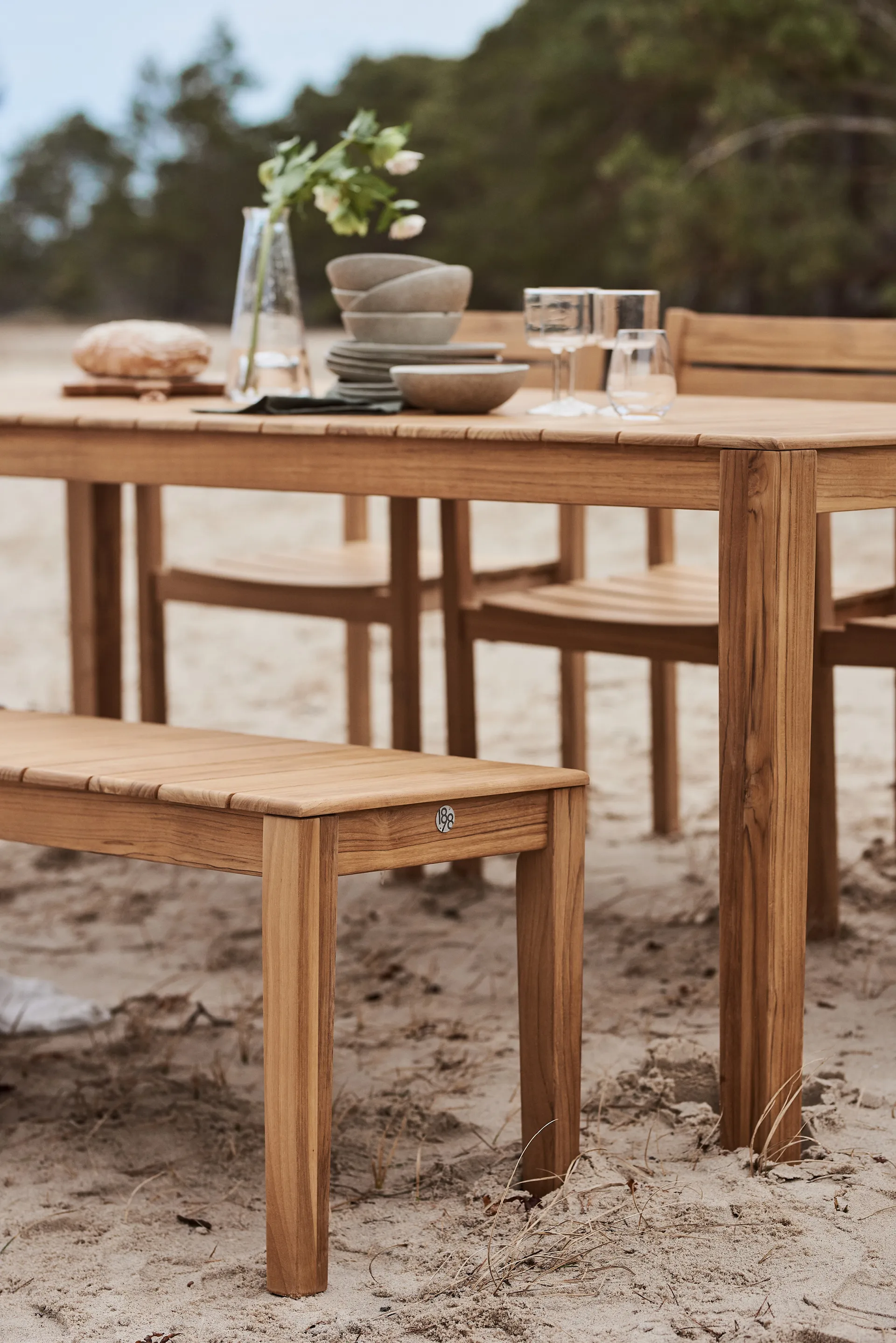 Sköndal ベンチ 199x40x45 cm, Teak 1898