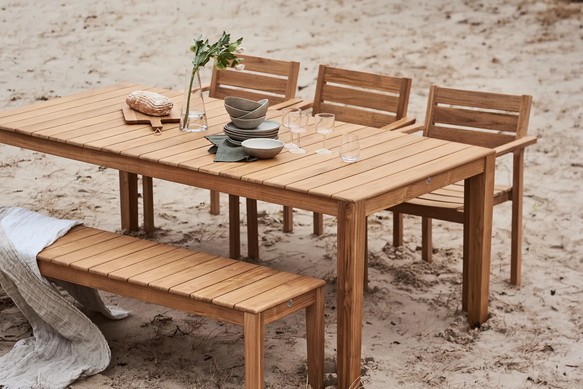 Sköndal ベンチ 199x40x45 cm, Teak 1898