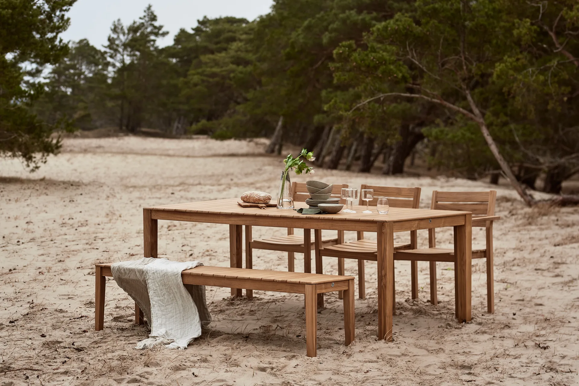 Sköndal ベンチ 199x40x45 cm, Teak 1898