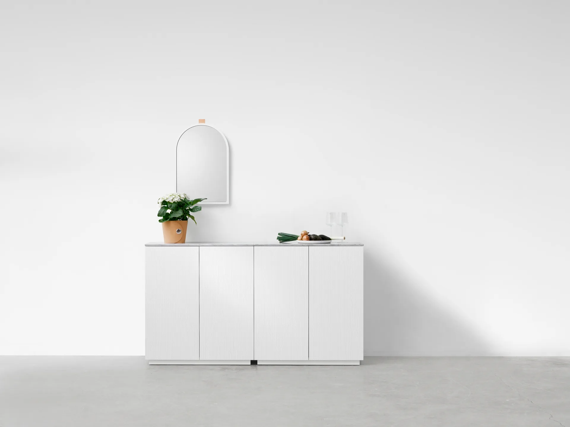 Echo ウォールミラー, White, 43x63 cm A2 | エイツー