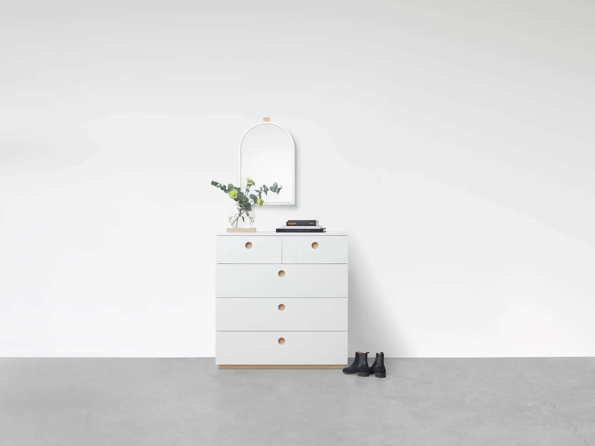 Echo ウォールミラー, White, 43x63 cm A2 | エイツー