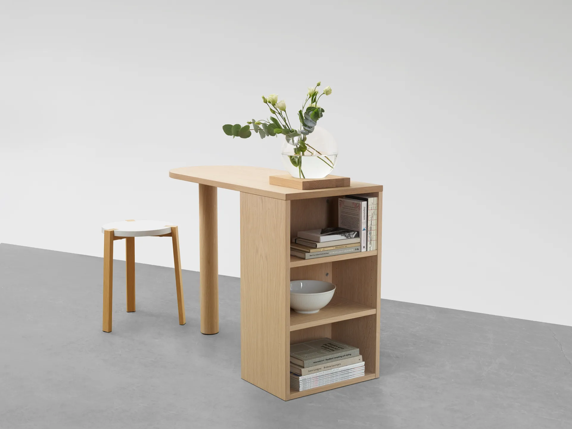 Hub デスク, White-oiled oak, 100x73x43 cm A2 | エイツー