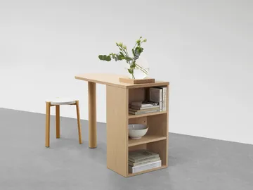 Hub デスク - White-oiled oak, 100x73x43 cm - A2 | エイツー