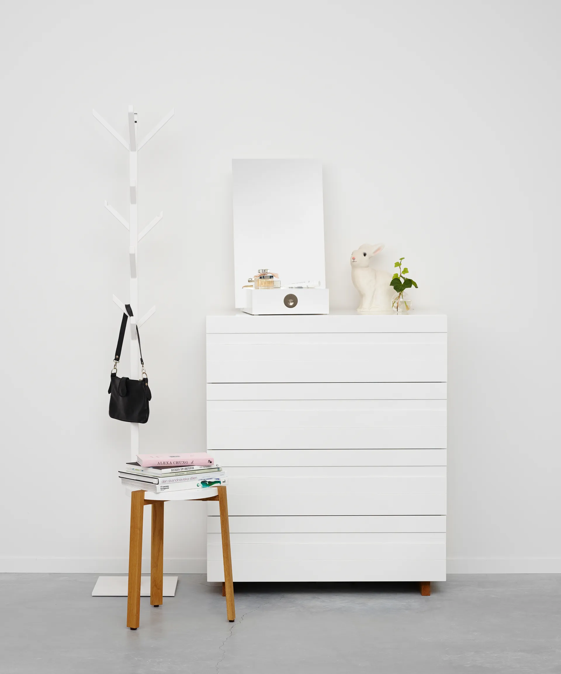 Me 収納付き テーブルミラー, White, 34x57x30 cm A2 | エイツー