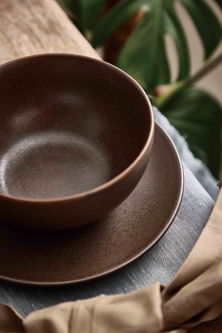 セラミック ワークショップ スモール プレート Ø19.5 cm, Chestnut-matte brown Aida | アイーダ