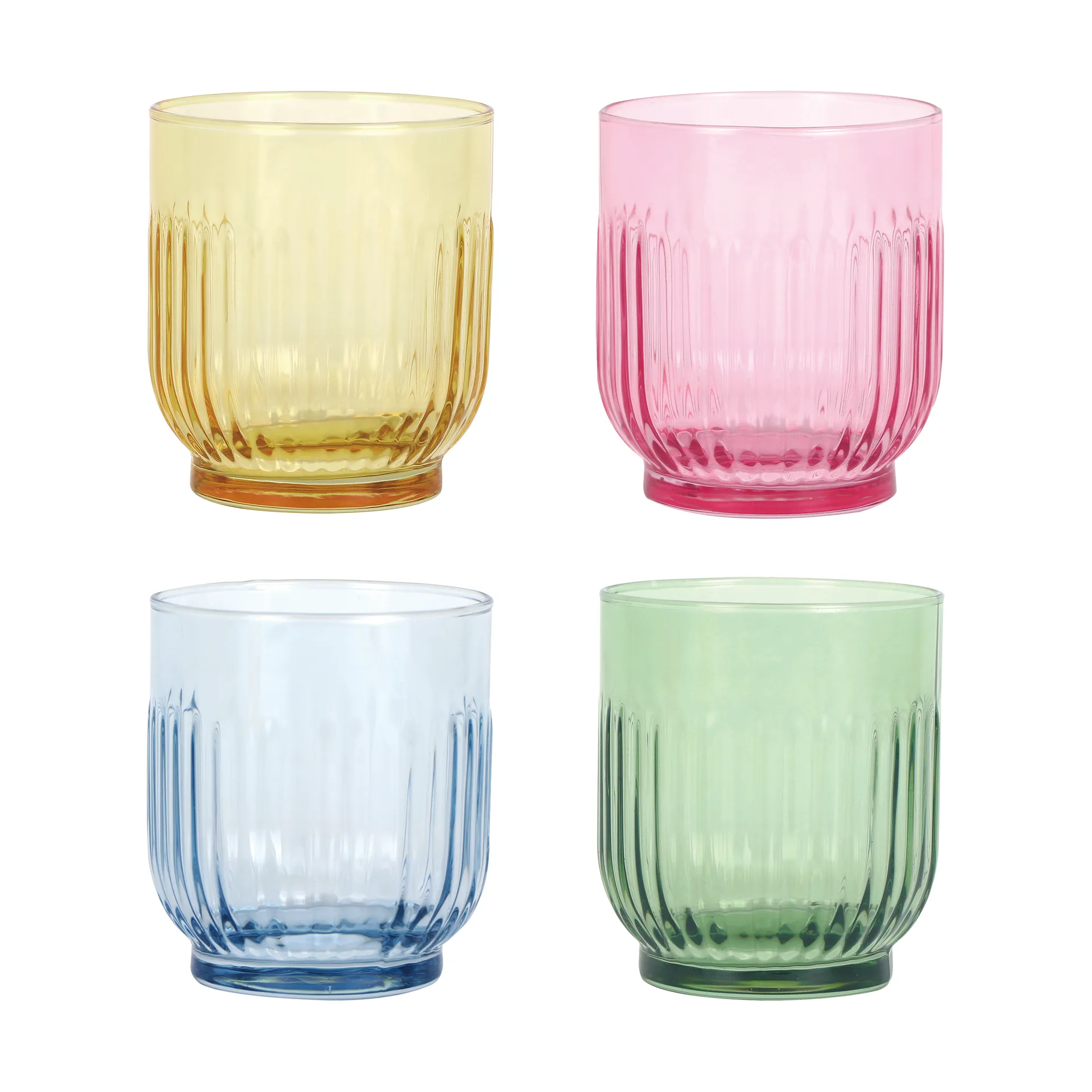 Aida ドリンクグラス 33 cl 4本, Amber, red, light blue, green Aida | アイーダ