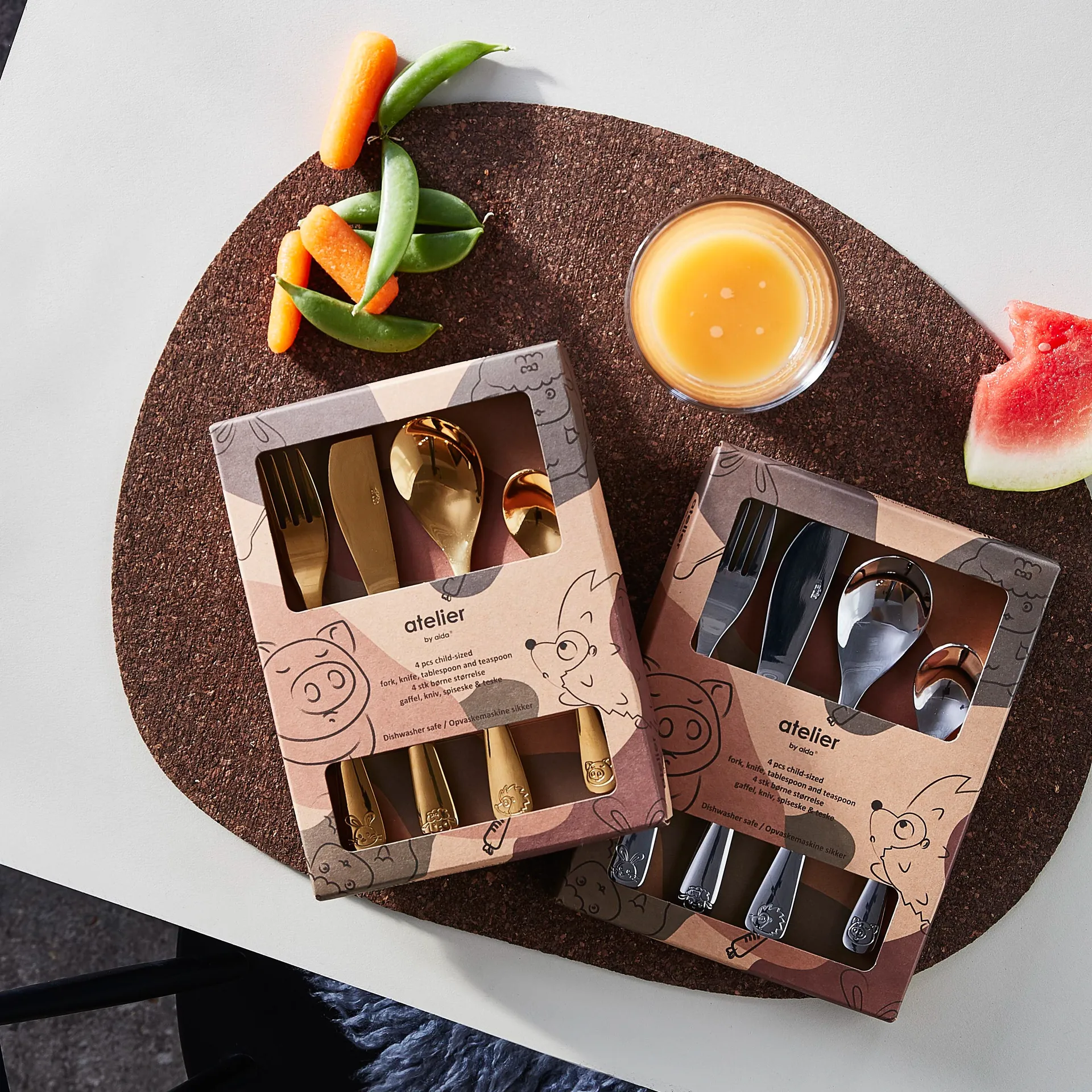 Aida 子供用カトラリー 4 ピース, Steel Aida | アイーダ