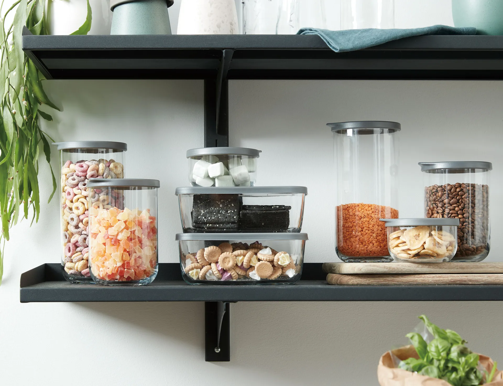 Café 収納ジャー 蓋つき 1 L, Clear Aida | アイーダ