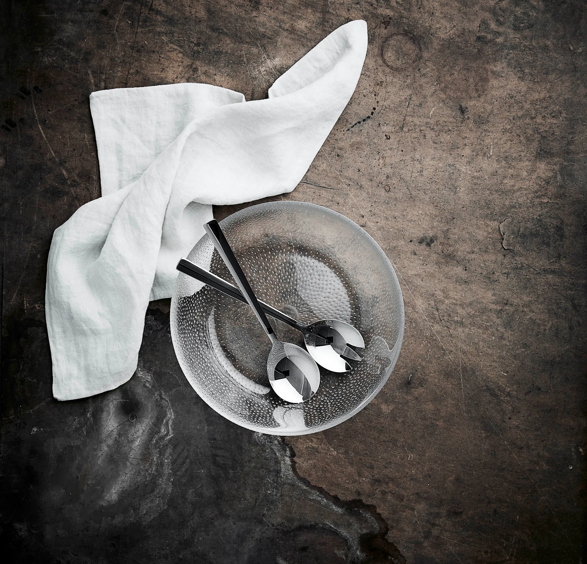 Raw サラダ カトラリー 2 ピース, Blank polished stainless steel Aida | アイーダ