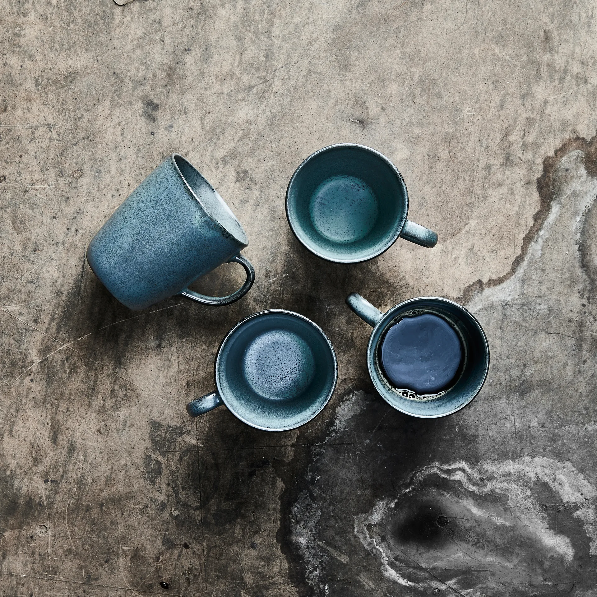 Raw マグ ハンドル付き 35 cl 4パック, northern green Aida | アイーダ