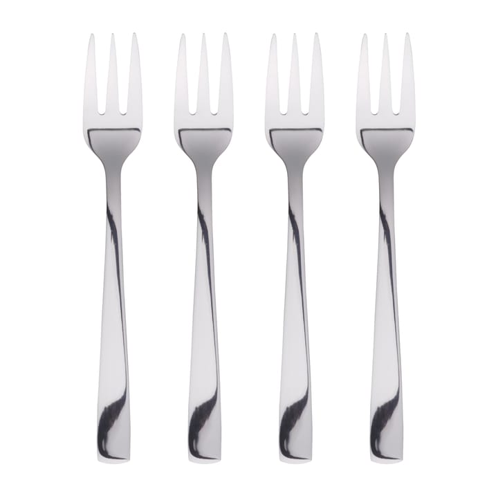 Raw ケーキフォーク 4 ピース - Blank polished stainless steel - Aida | アイーダ