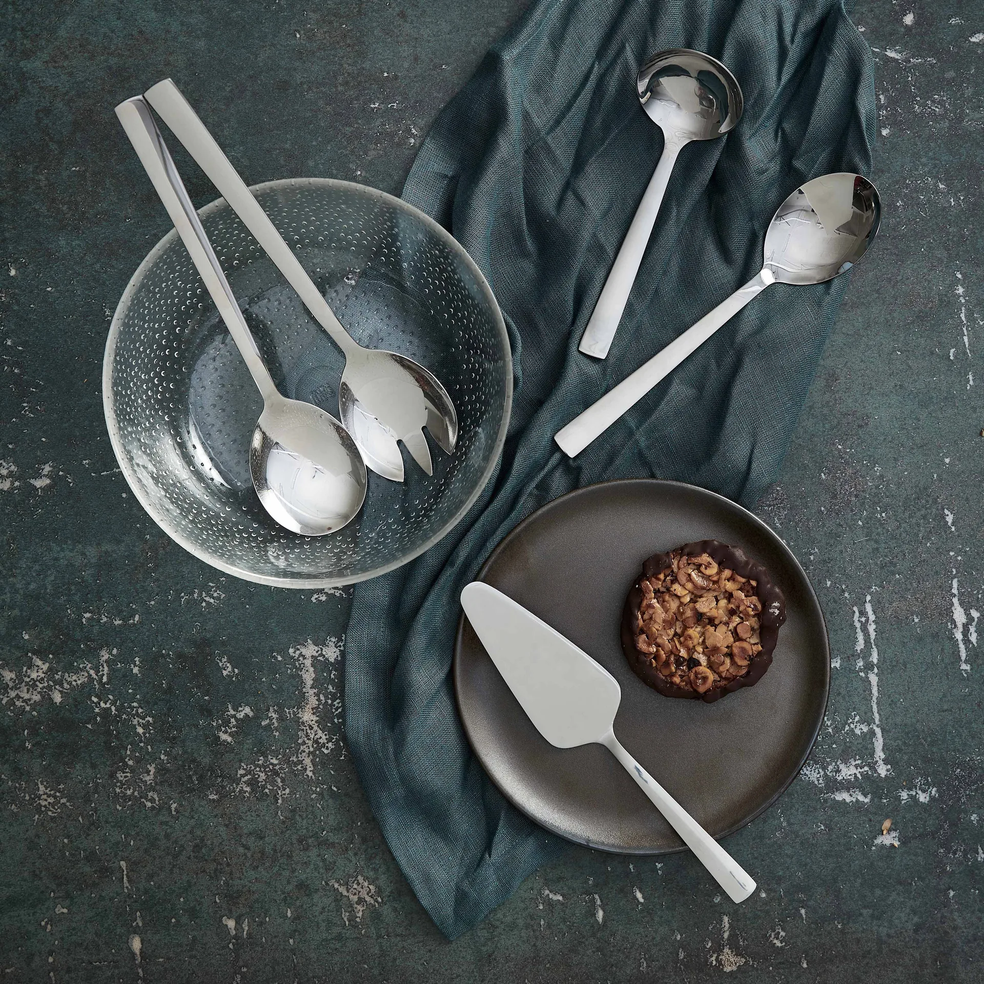 Raw サービングカトラリー 5本セット, Silver Aida | アイーダ